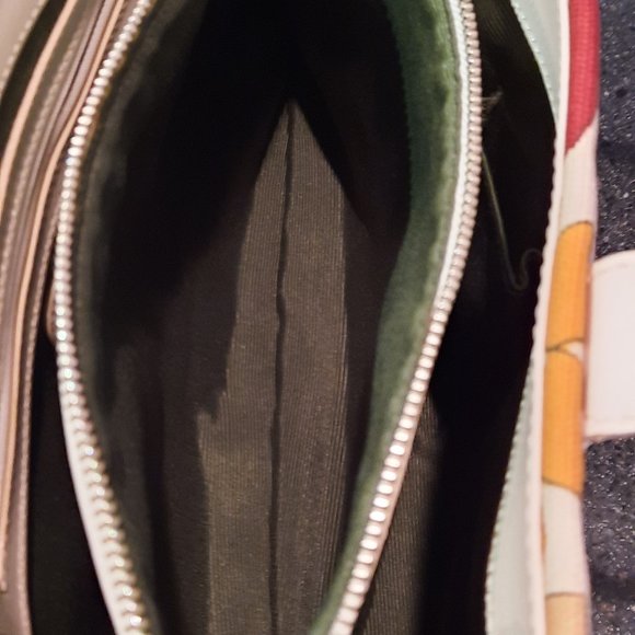 Like NEW Furla Flower Power Canvas Tote with Cream Leather Trim - Picture 6 of 8